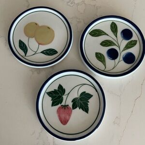 Danks Ceramic Fruit Coasters, Set of 3